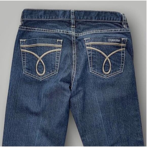 CALVIN KLEIN JEANS CLASSIC ICONIC DARK BLUE DENIM JEANS MEDIUM 28 / 6 - Picture 7 of 9
